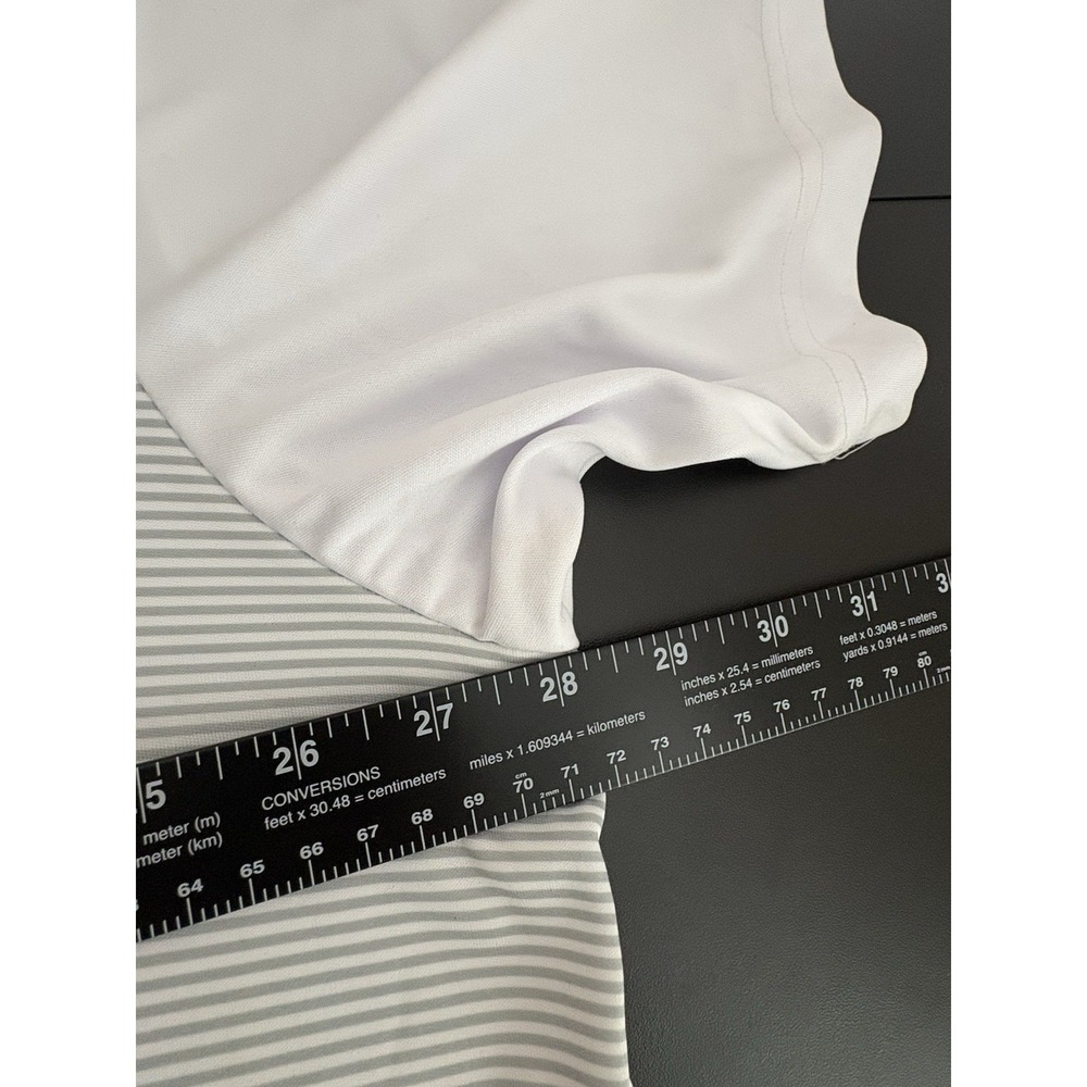 Ben Hogan Polo Shirt Mens 3XL White, Gray Stripes,  Golf Performance Shirt - Picture 5 of 8